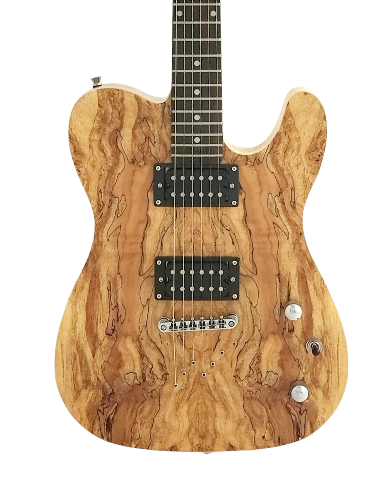 Haze Spalted Maple HH Humbuckers Maple Neck HTL Electric Guitar - Natural HSTL19210