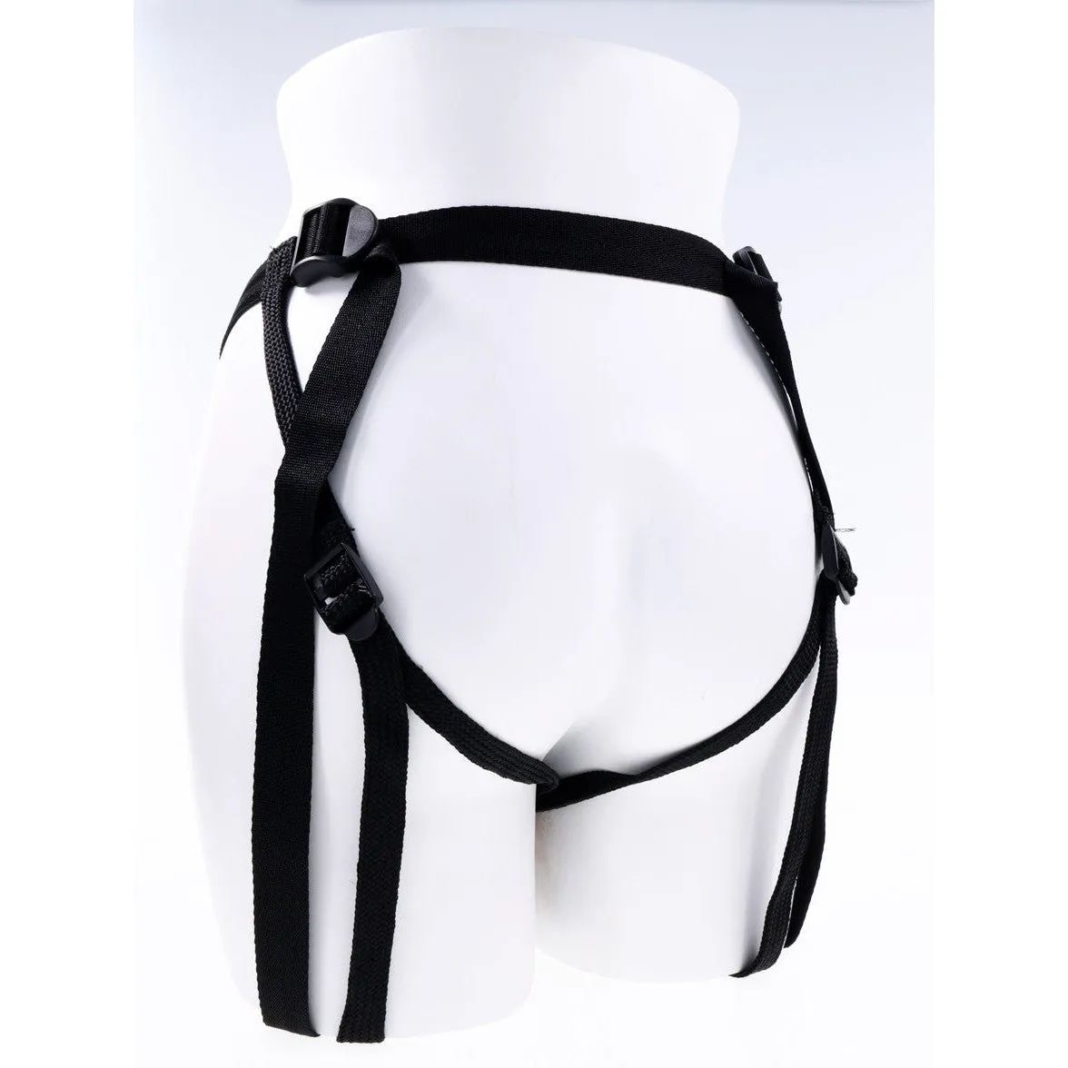Hidden Pocket Strap on With Remote Control  Vibrator - Black