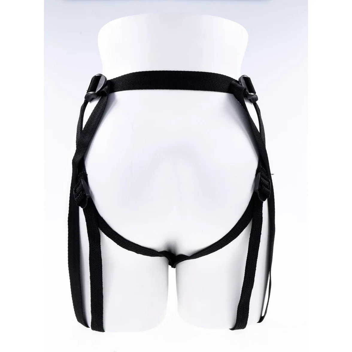 Hidden Pocket Strap on With Remote Control  Vibrator - Black