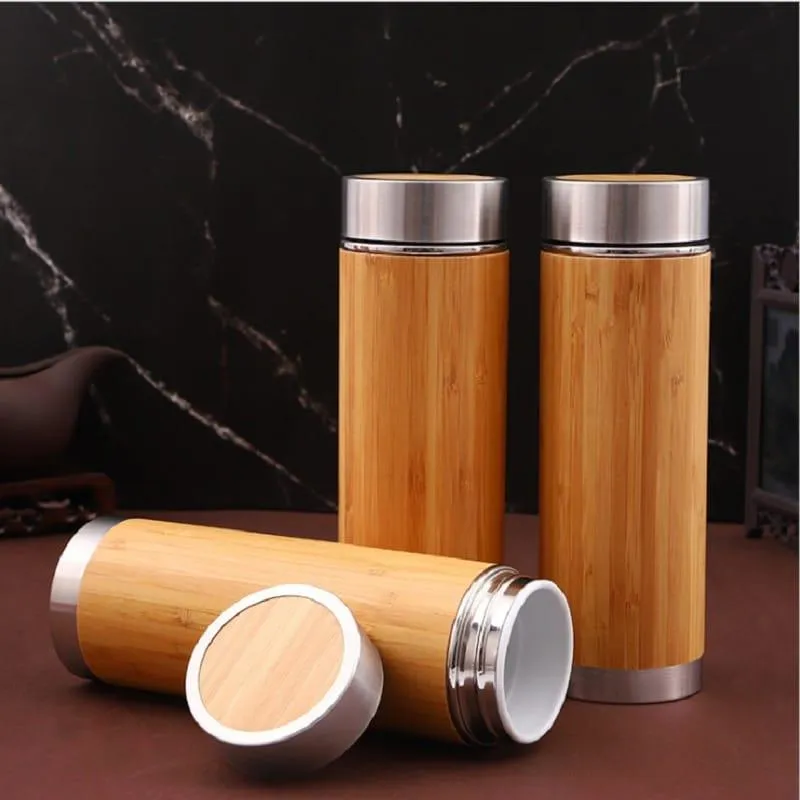 High-Quality Bamboo Coffee Thermos