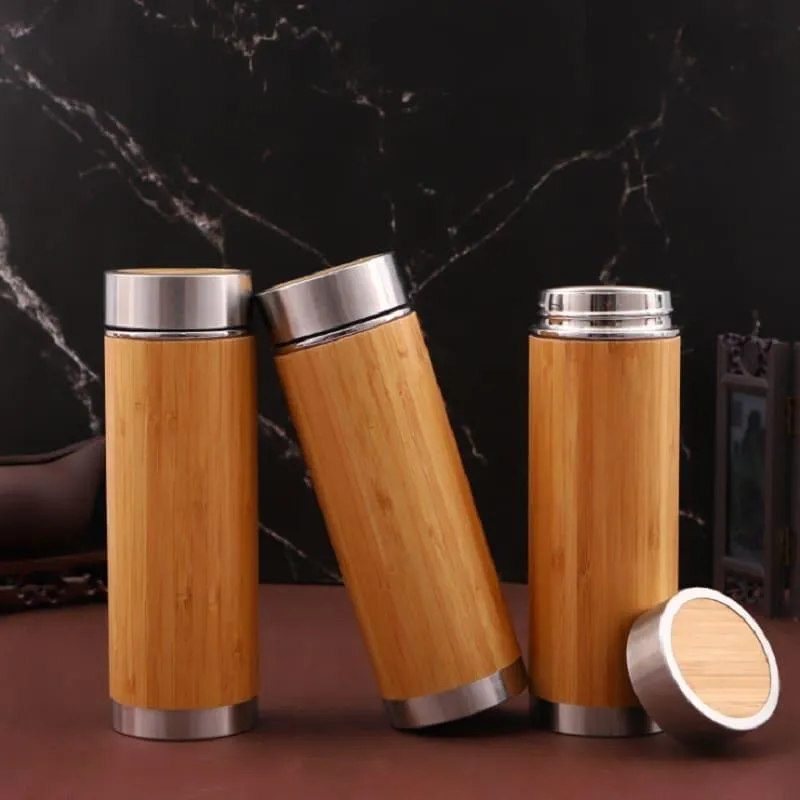 High-Quality Bamboo Coffee Thermos
