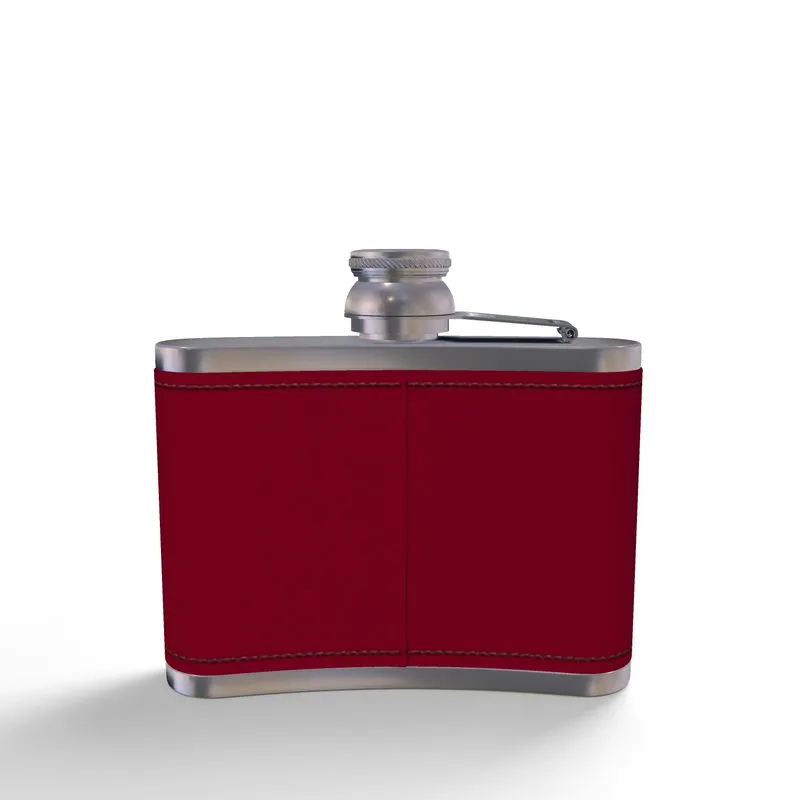 Leather Wrapped Hip Flask