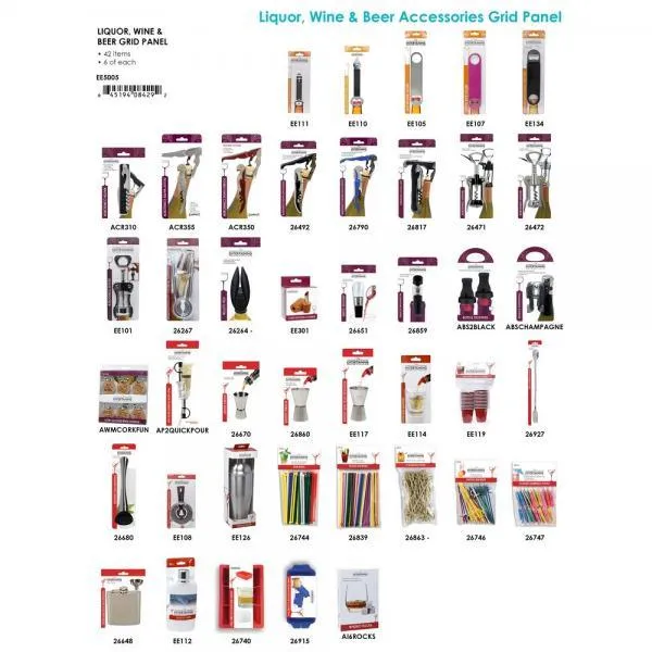 Liquor, Wine & Beer Grid Panel Assortment