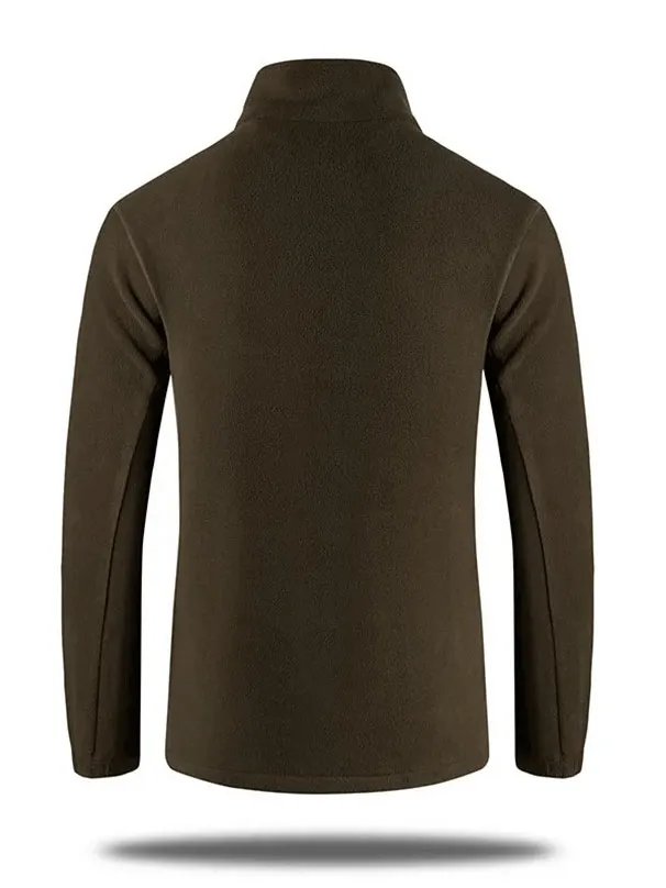 Men's Windproof Zip Fleece Jacket - Casual Fit - SF1997