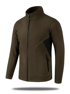 Men's Windproof Zip Fleece Jacket - Casual Fit - SF1997
