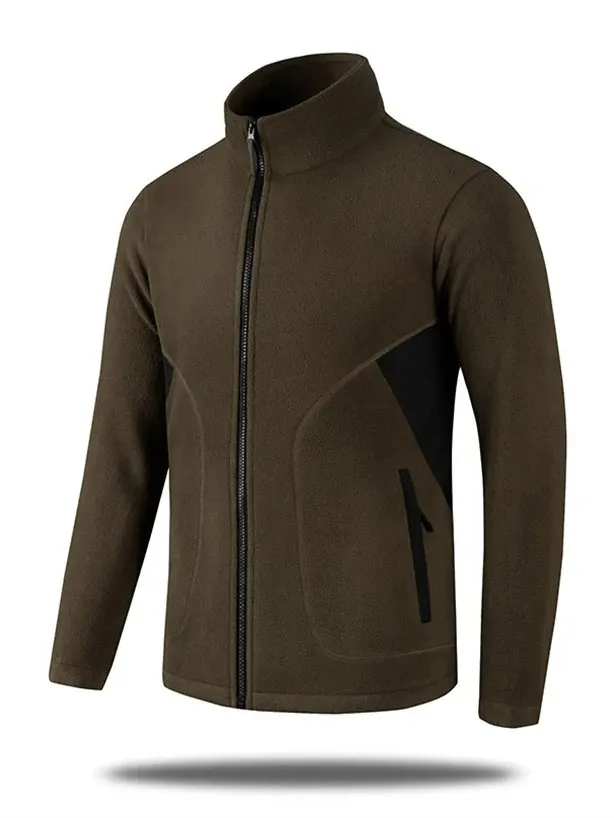 Men's Windproof Zip Fleece Jacket - Casual Fit - SF1997