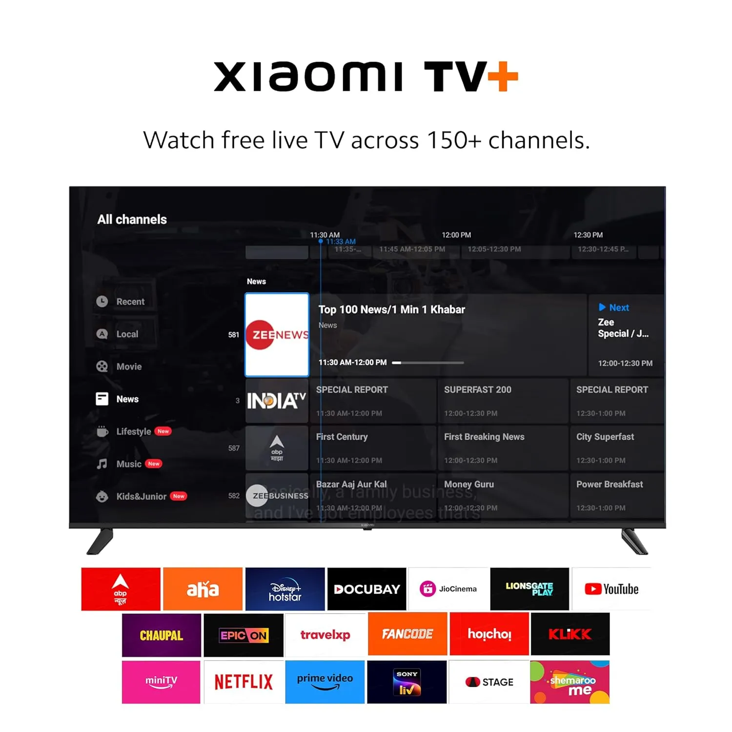 MI L43MA-AFIN 108 cm (43 inches) A Series Full HD Smart Google LED TV  (Black)