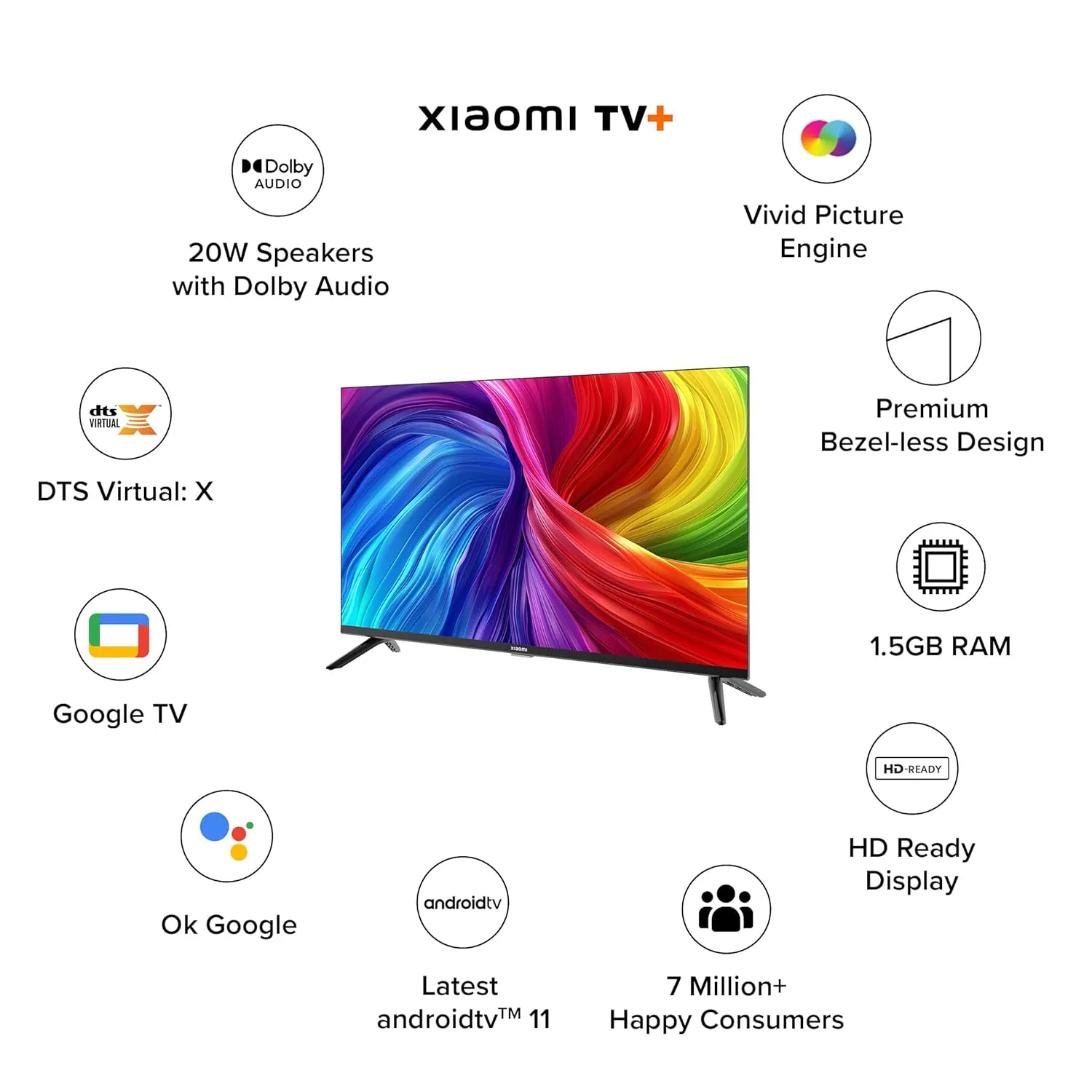 MI L43MA-AFIN 108 cm (43 inches) A Series Full HD Smart Google LED TV  (Black)