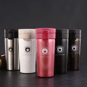 Nordic Style Deer Print Straight Cup Insulated Thermos
