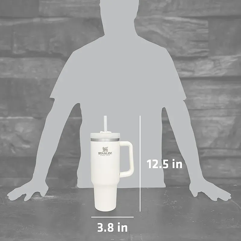 Original Stanley Quencher 2.0  Stainless Steel Vacuum Insulated Tumbler with Lid and Straw 40oz Thermal Travel Mug Coffee Hot Cup