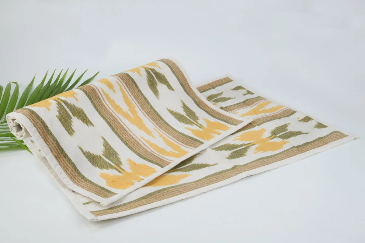 Placemat In Cotton Ikat - Brown (Set Of 2)