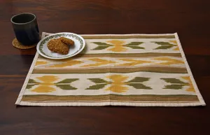Placemat In Cotton Ikat - Brown (Set Of 2)