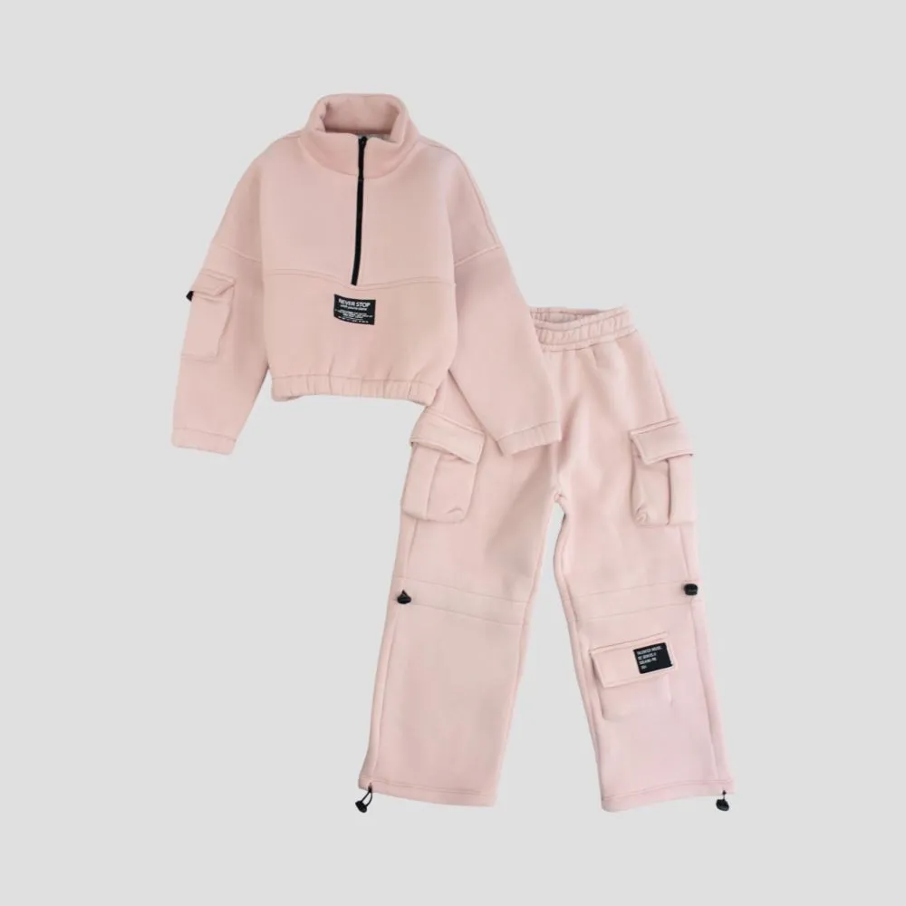 Plain Fleeced 2-Piece Outfit Set