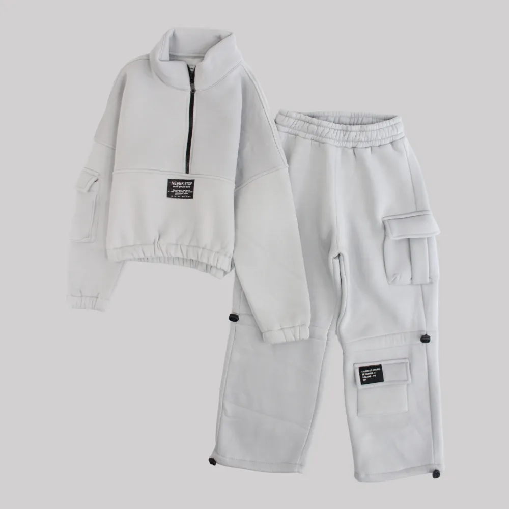 Plain Fleeced 2-Piece Outfit Set
