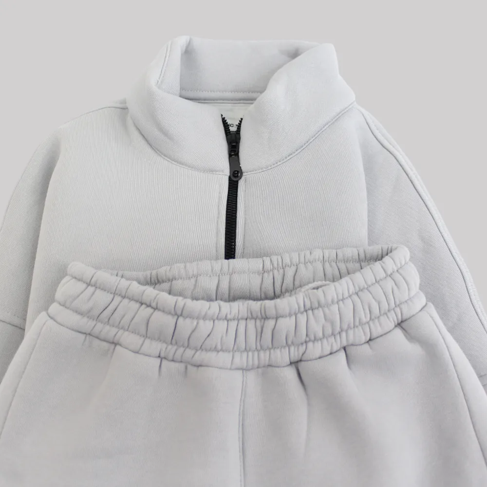 Plain Fleeced 2-Piece Outfit Set
