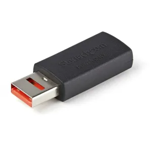 Startech.Com Secure Charging Usb Data Blocker Adapter, Male To Female Usb-A Charge-Only Adapter, No-Data Charge/Power-On