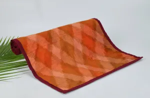 Table Runner In Silk Ikat - Orange