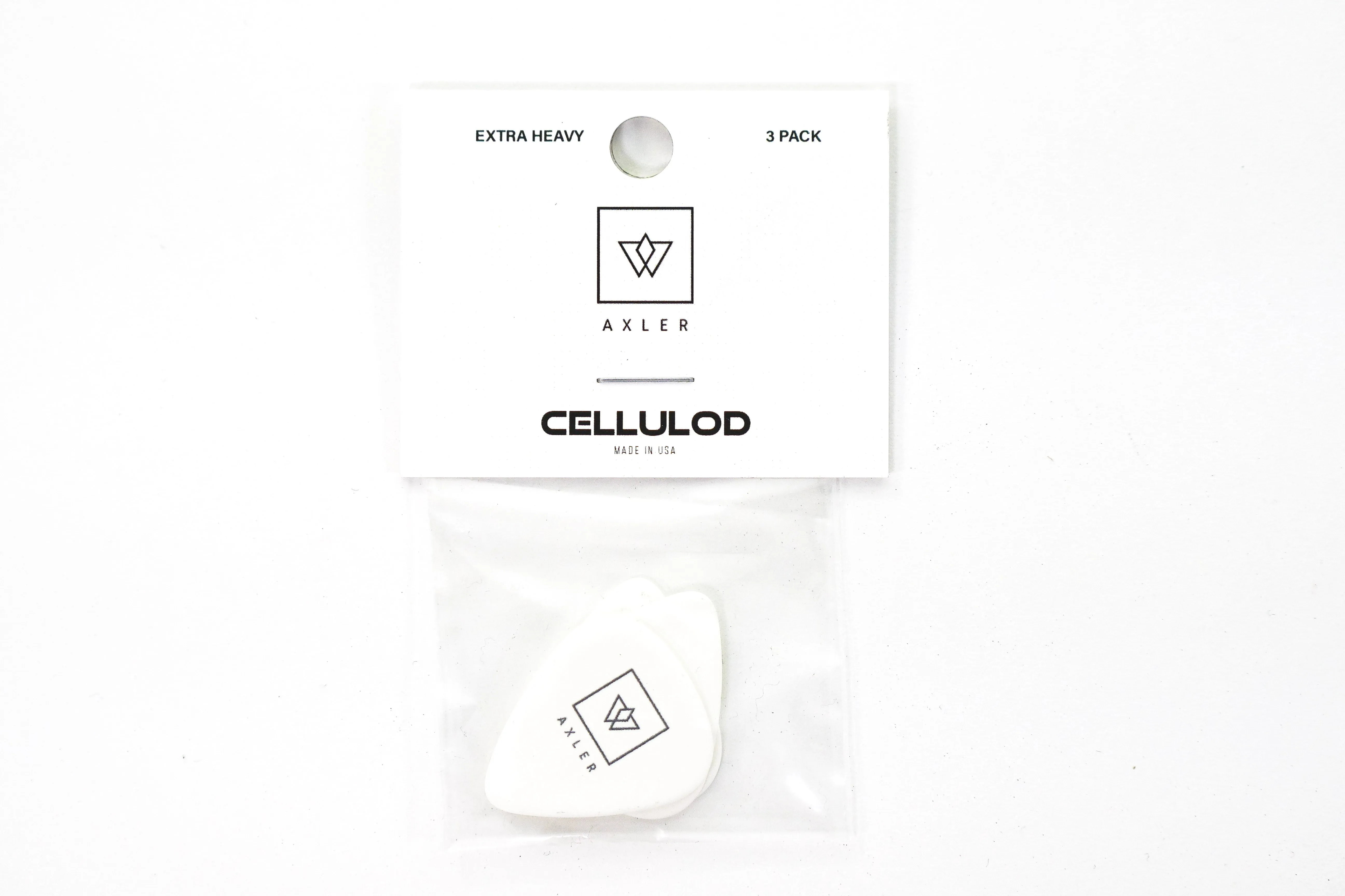 Vosta Extra Heavy Celluloid White Picks - 12 Pack