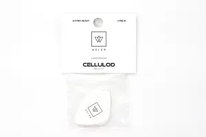 Vosta Extra Heavy Celluloid White Picks - 12 Pack