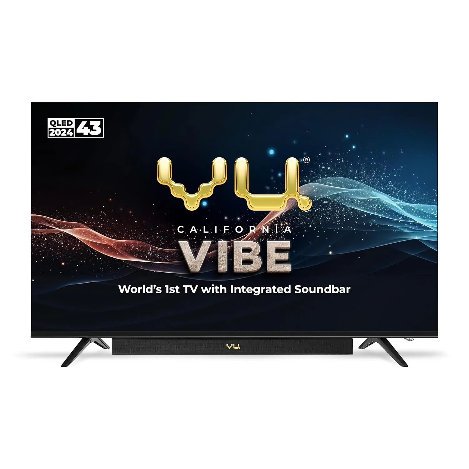 Vu 43 VIBE 3 Years Complete Warranty 108cm (43 inches) Vibe Series QLED 4K Google TV Smart (Black)