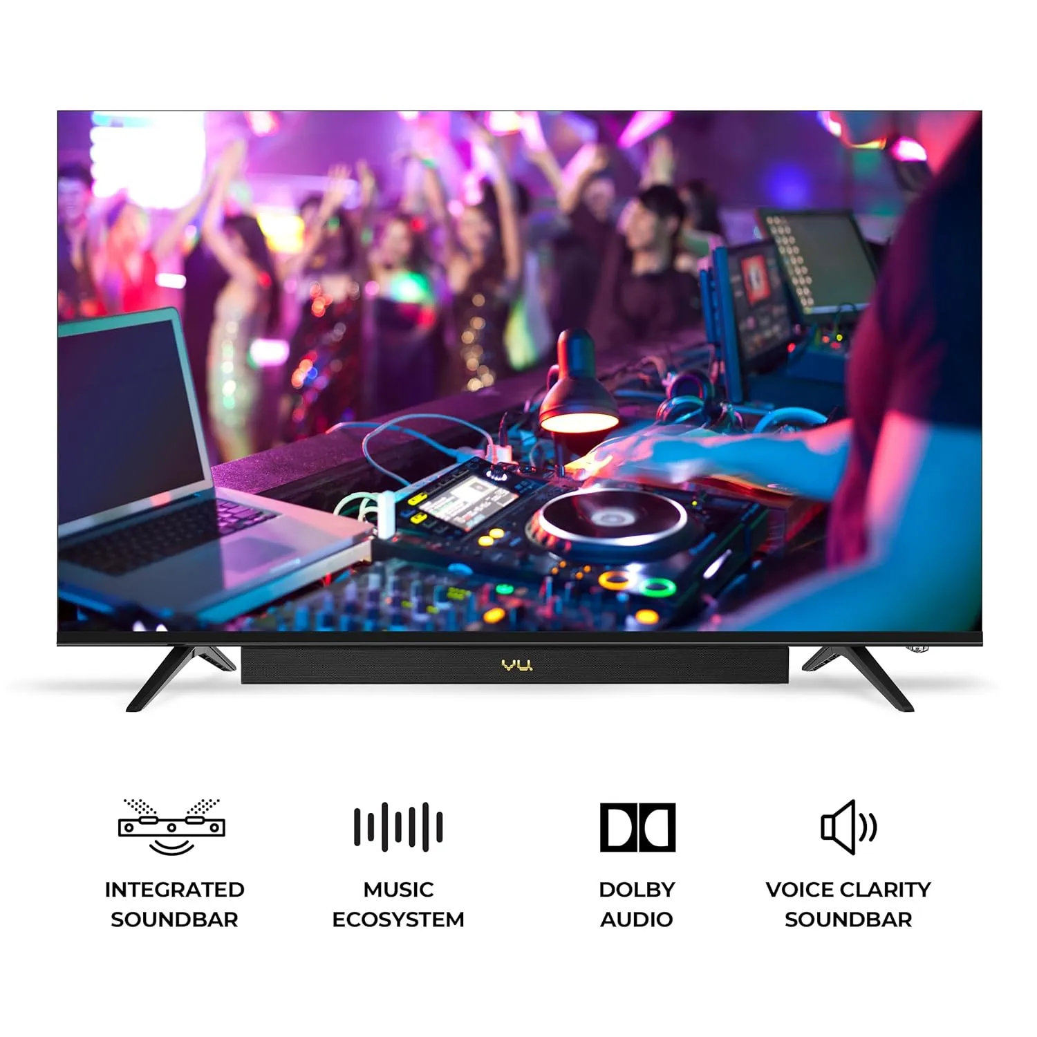 Vu 43 VIBE 3 Years Complete Warranty 108cm (43 inches) Vibe Series QLED 4K Google TV Smart (Black)