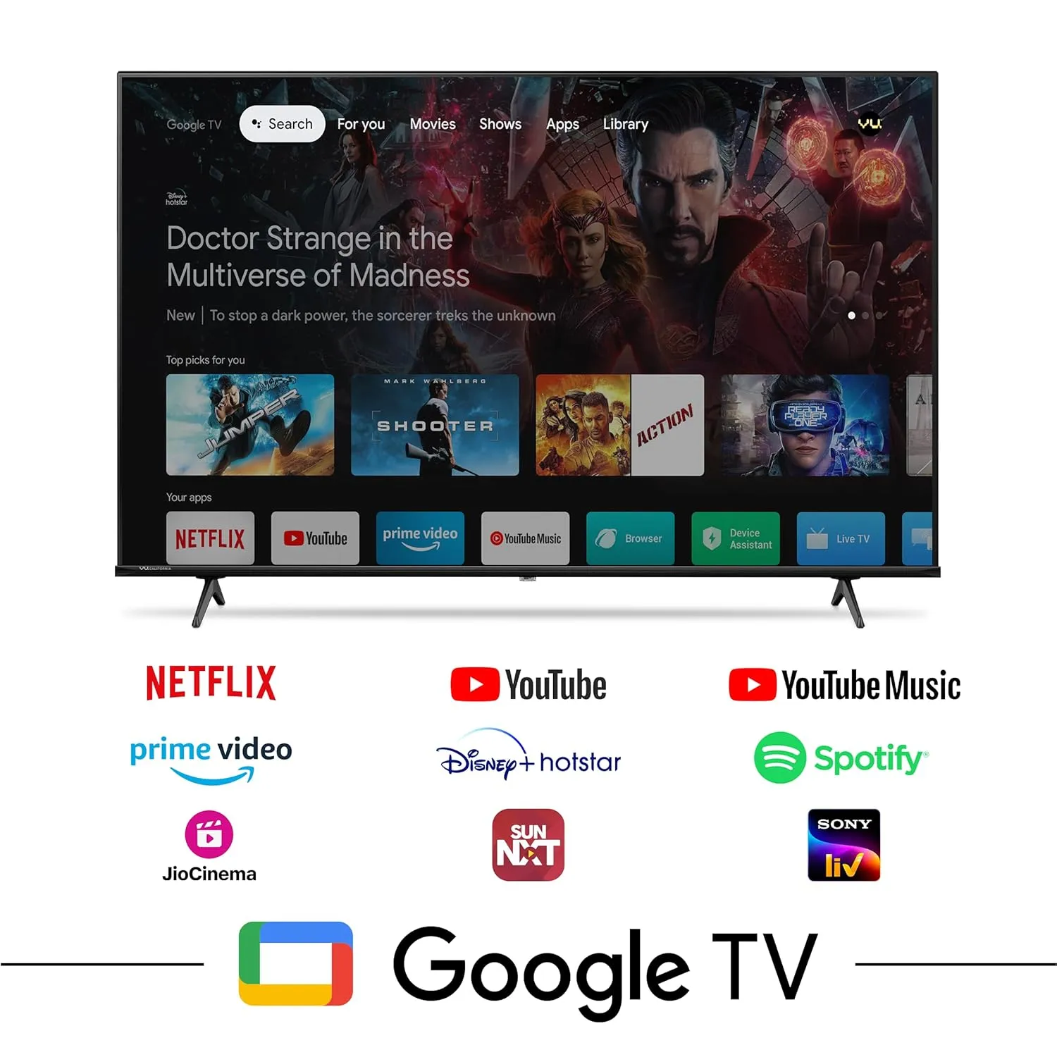 Vu 43GloQLED25 43 Inch 4K QLED Smart Google TV | 3 Year Warranty | Dolby Vision & Atmos