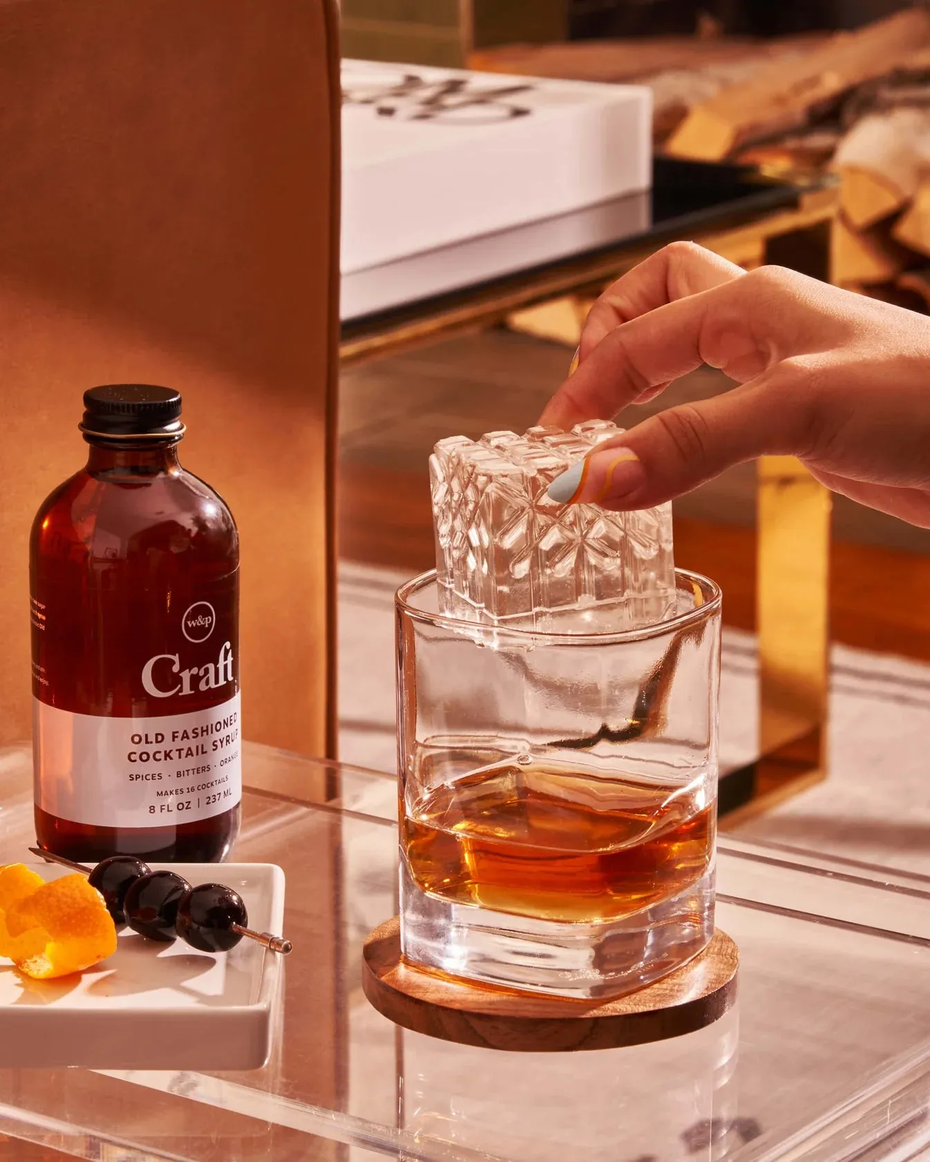 W & P Cocktail Crystal Ice Tray